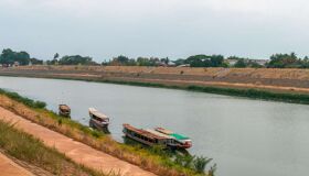 Pakse River and Boats, Laos